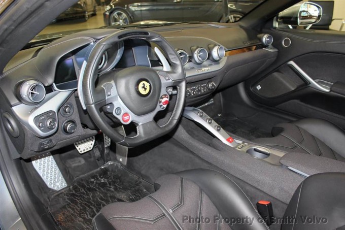 The Ferrari F12berlinetta has an elegant interior.