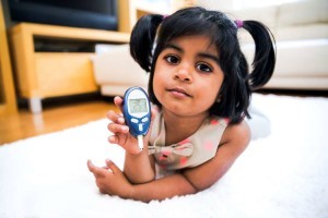 Little Girl with Type I Diabetes