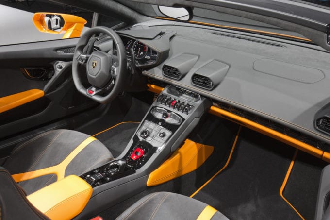 Great visibility and comfort are found in every Lamborghini Huracan Spyder