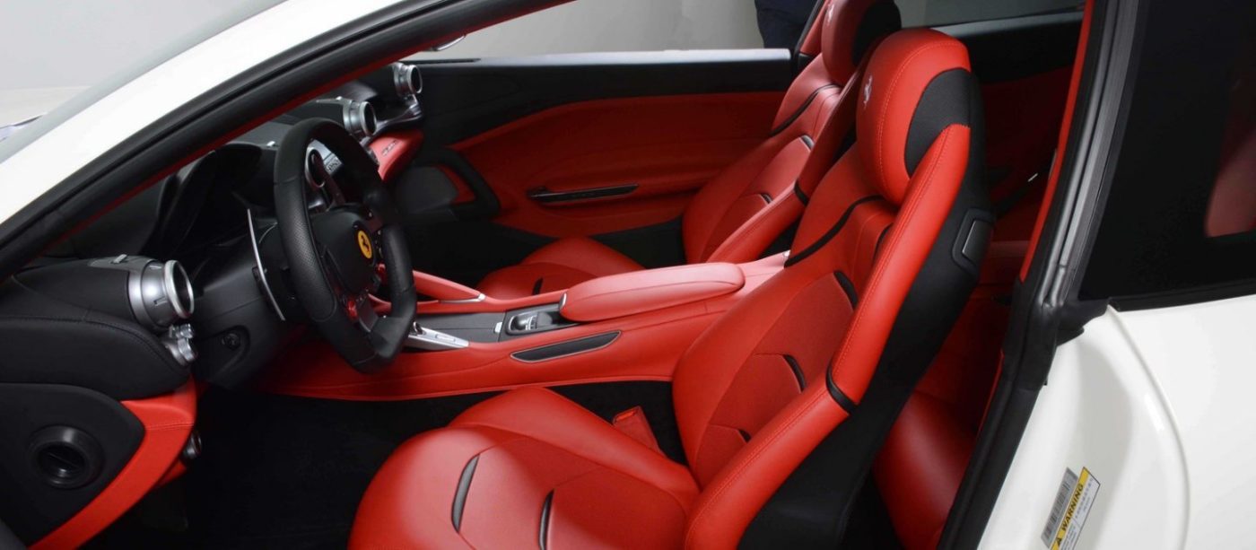 A full center console and armrests make the Ferrari GTC4Lusso T a comfortable cruiser