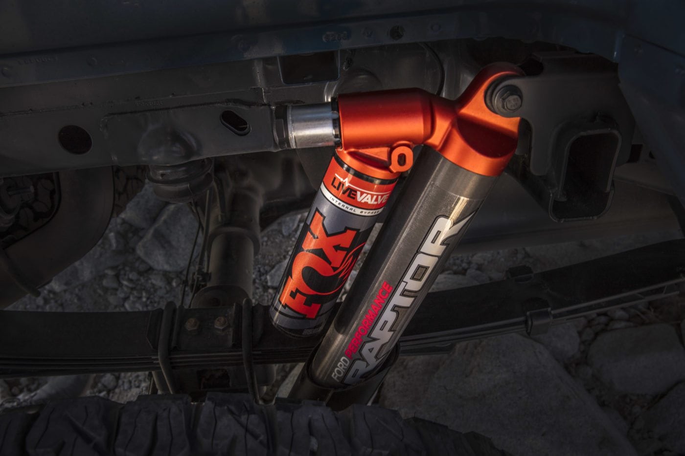 Fox Racing developed these live valve shocks for the Ford Raptor
