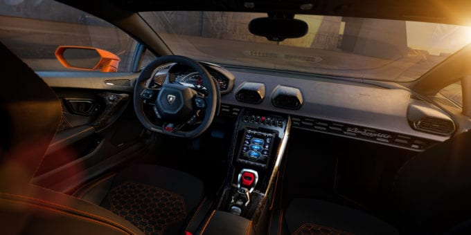 Check out the updated interior of the Lamborghini Huracan Evo
