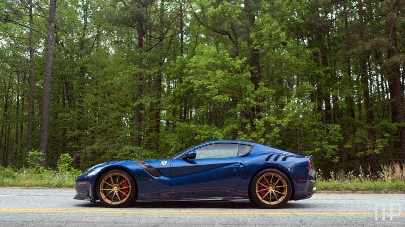 The Ferrari F12tdf looks great from any angle.