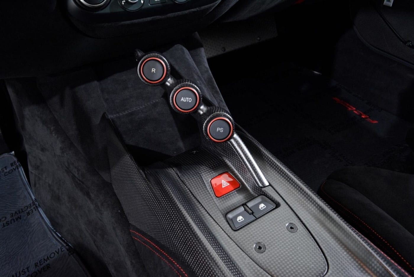 These are the controls for the Ferrari F12tdf transmission.