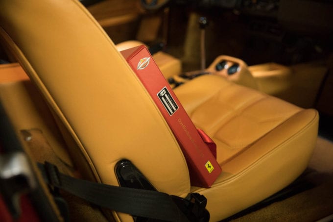 The coveted red book means this Ferrari 308 is Classiche certified