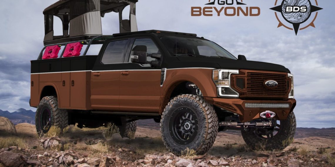 "BDS Suspension’s project Go Beyond is outfitted as the ultimate off-road adventure 2020 Ford F-350 Super Duty Crew Cab XLT."