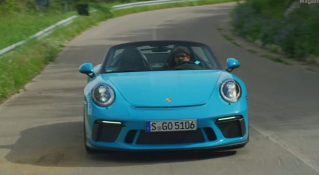 Miami Blue Porsche Speedster Visits Sardinia’s Centenarians