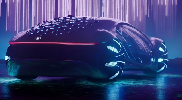 See the Mercedes-Benz Vision AVTR’s Stunning Light Display