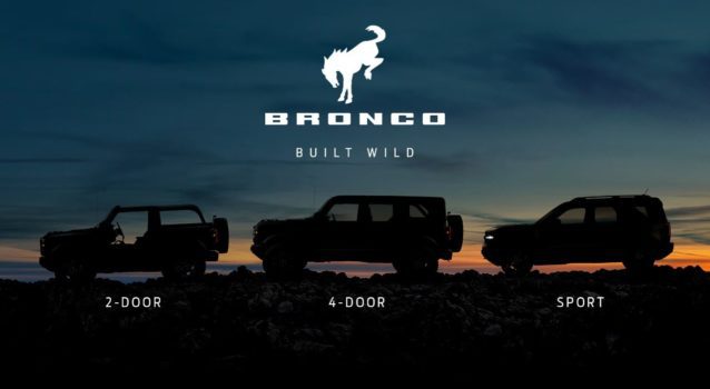 Ford Bronco Lineup Teased Along With Reveal Date