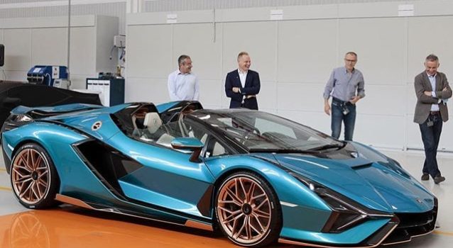 UPDATE: More Images of the First Lamborghini Sian Roadster Presented to CEO Stefano Domenicali