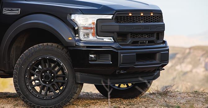 Every Roush F-150 5.11 Tactical has 33" tires and Fox Racing suspension.