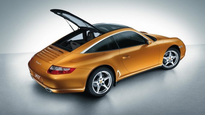 Not only does it have a convenient hatch back, the Porsche 911 997 Targa has a sliding moon roof
