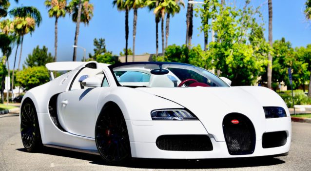 Matte Pearl White Bugatti Veyron Grand Sport for Sale