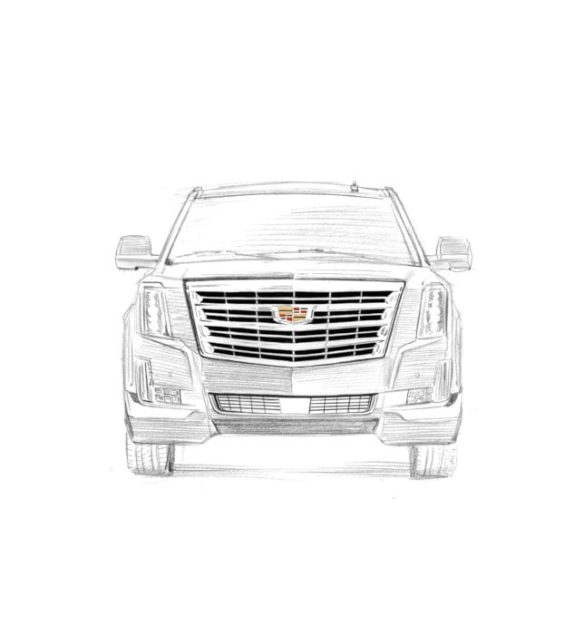 More power in the 4th generation escalade required a larger grille