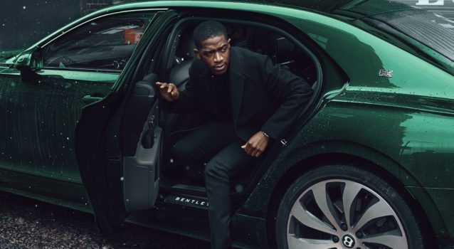 Damson Idris Arrives To The ACS Show By Mr. Porter In A Bentley Flying Spur V8