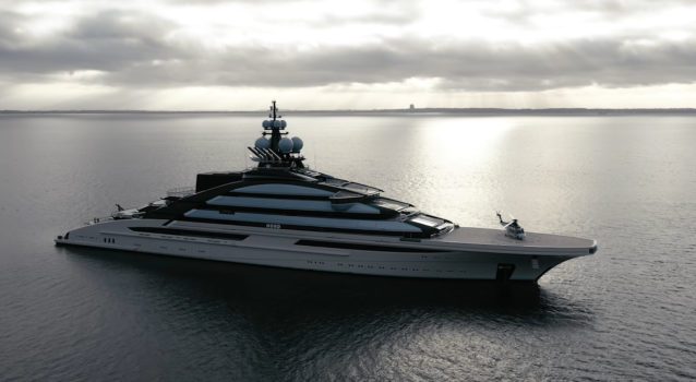 The 466-foot Superyacht “Nord” With 2 Helipads Has Been Delivered