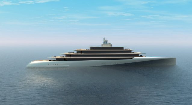 Van Geest’s “Pebble” is a Sleek 459-foot Superyacht Concept