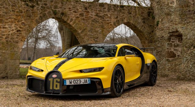 Bugatti Chiron Pur Sport Test Drives in a French Forest