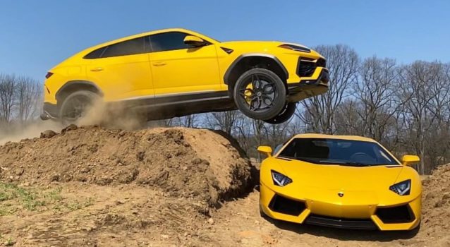 How To Jump a Lamborghini Urus Over An Aventador