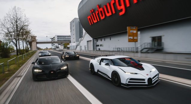 $23.8 Million Bugatti Lineup Visits Nurburgring