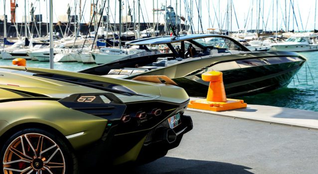 Lamborghini’s Head of Design Takes A Ride On The New Tecnomar 63 for Lamborghini Super Boat