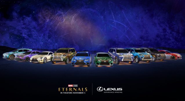 Lexus Unveils ‘Eternals’ Vehicle For Each Hero in Upcoming Marvel Film