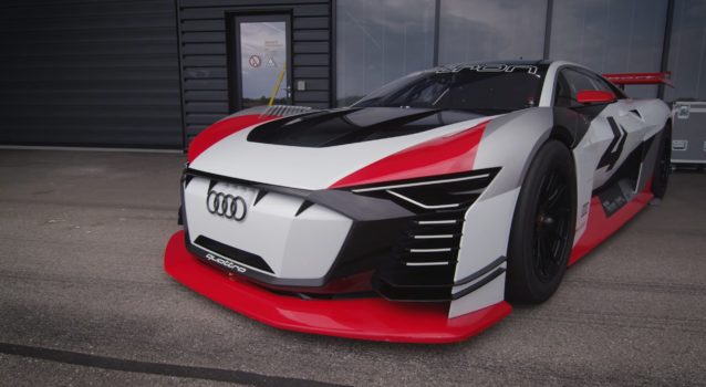 See Ken Block Drive the Electric Audi e-tron Vision GT Concept Race Car