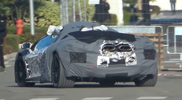 Successor to Lamborghini Aventador Spotted In Camouflage