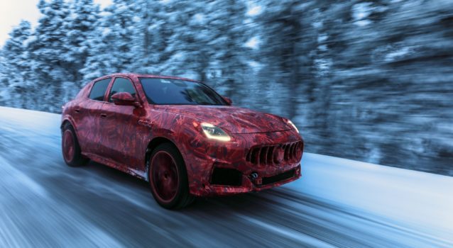 Maserati Grecale Prototypes Play in the Snow in Lapland, Sweden