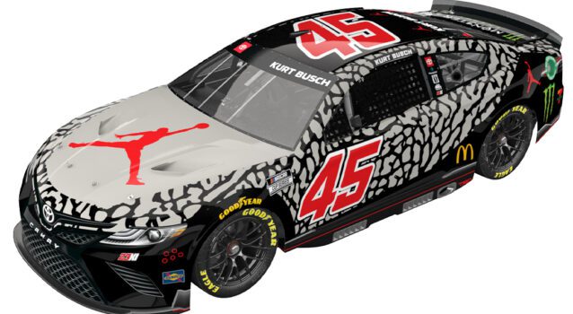 NASCAR’s 23xi Racing Team Debuts A Michael Jordan-Inspired Livery For Kurt Busch’s No.45 Toyota
