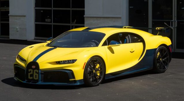 Check The Spec: Bugatti Chiron Pur Sport in Juane Molsheim Yellow with Turquoise Carbon