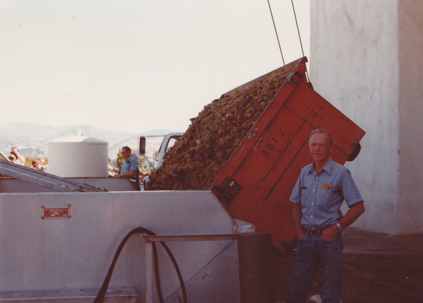 Allen Horton Grandad Delivering Chenin Blanc to Robert Mondavi Winery 1978
