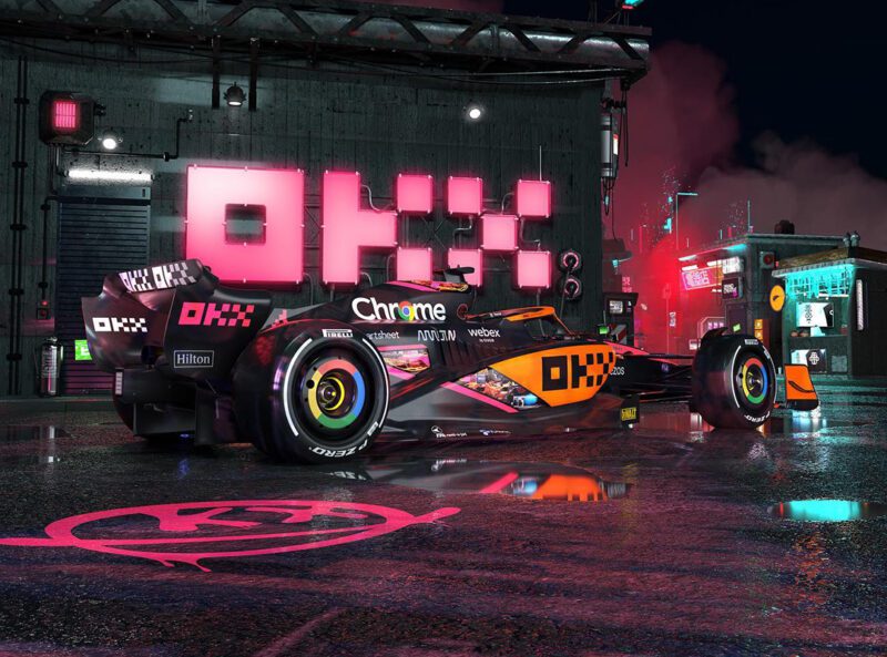 McLaren F1 Preps For The Singapore GP With A New OKX Cyberpunk Livery And Apparel Collection